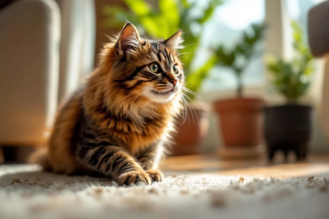 chat illustrant Avoir un chat heureux en intérieur : 10 règles d'or à connaitre