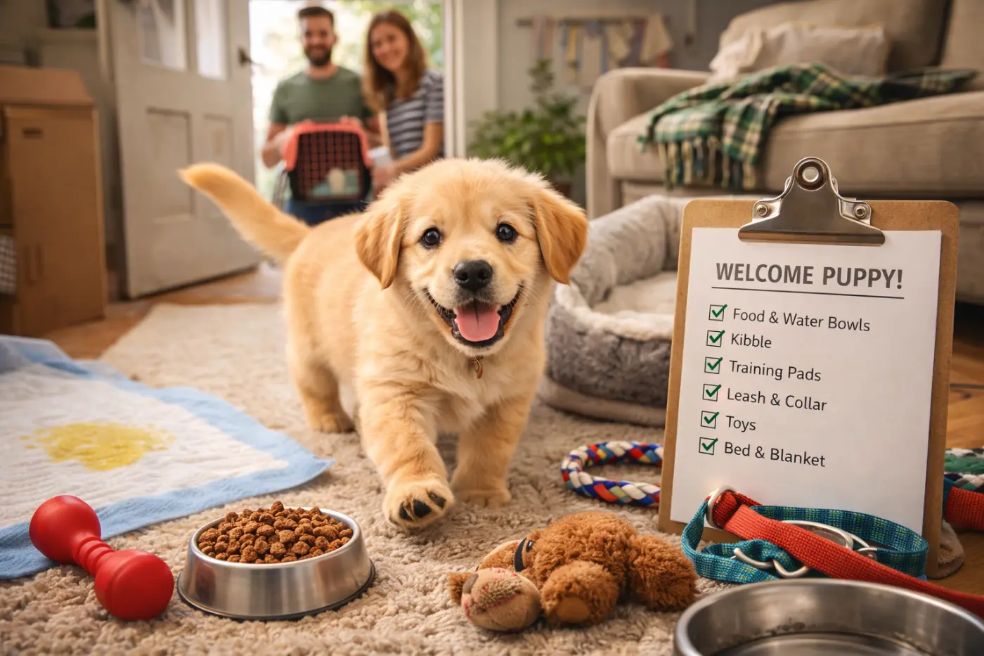 Arrivée d'un chiot à la maison : checklist pour le jour J