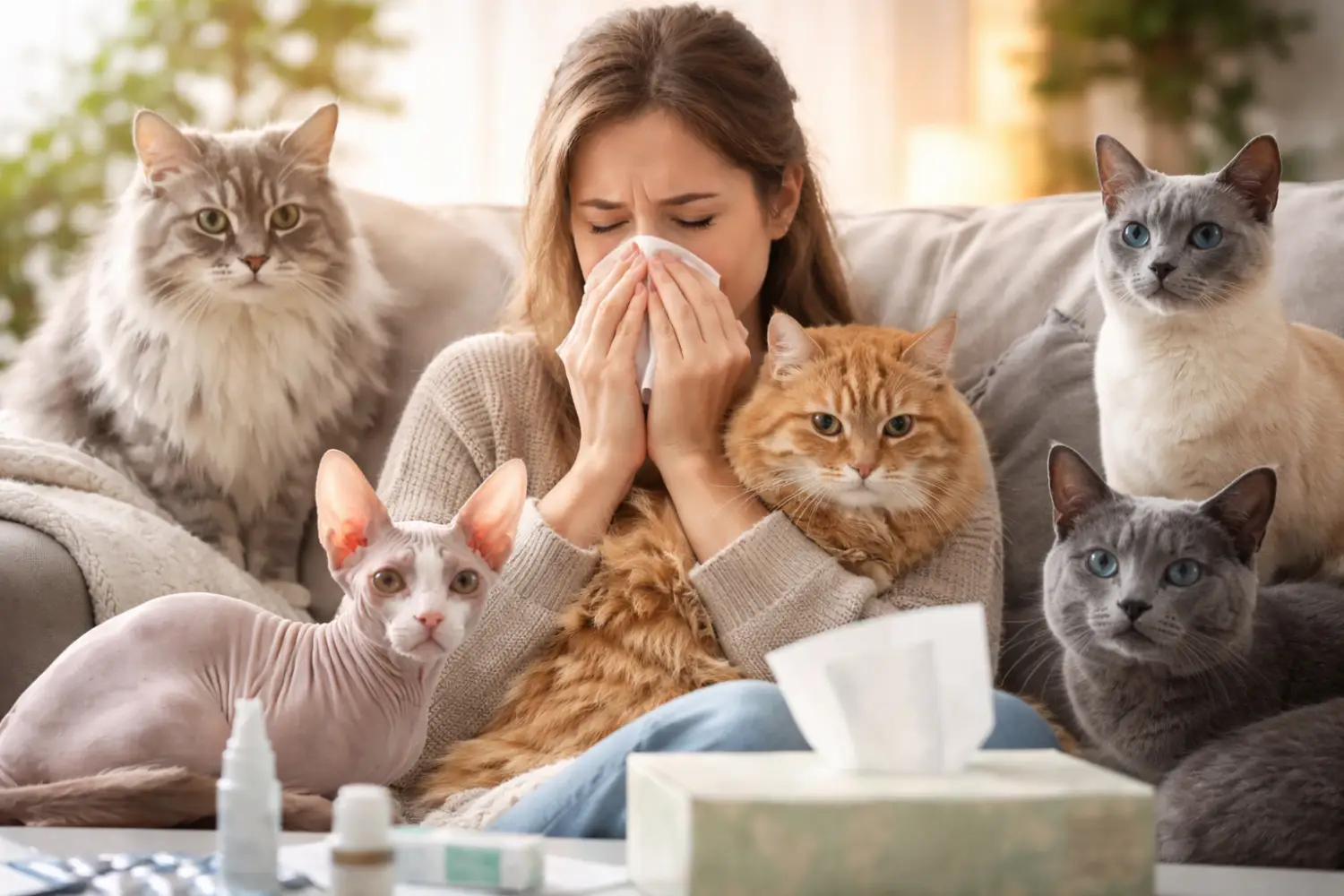 Allergie aux chats : symptômes, races hypoallergéniques et solutions pour enfin cohabiter