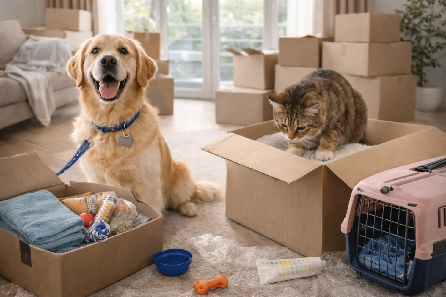 Déménagement avec un animal
