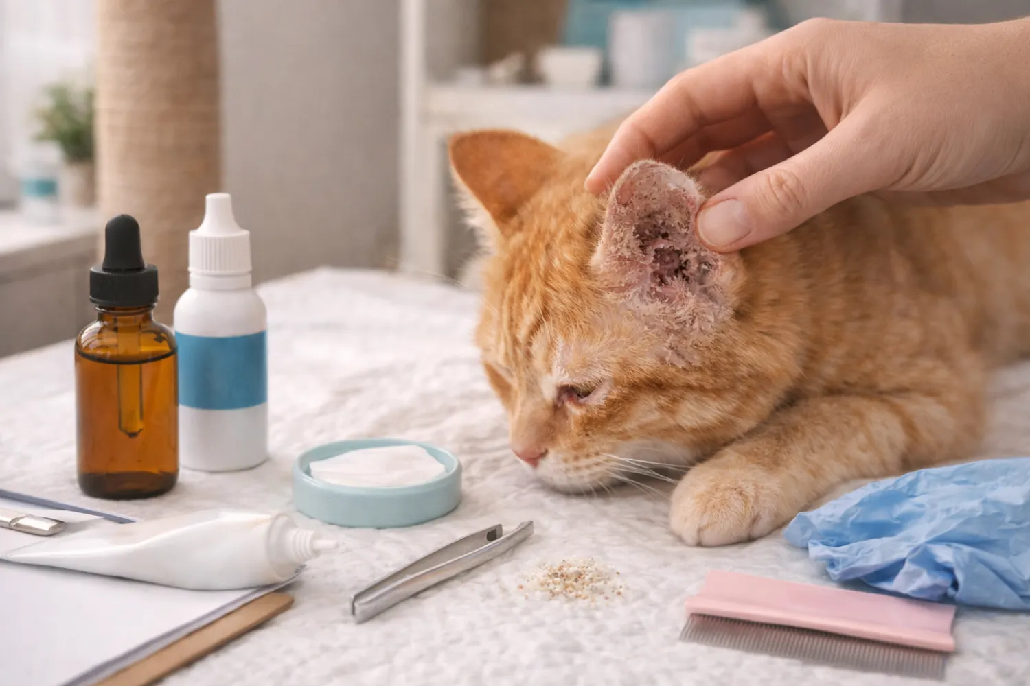 Gale du chat : la reconnaître, la traiter et éviter la contamination