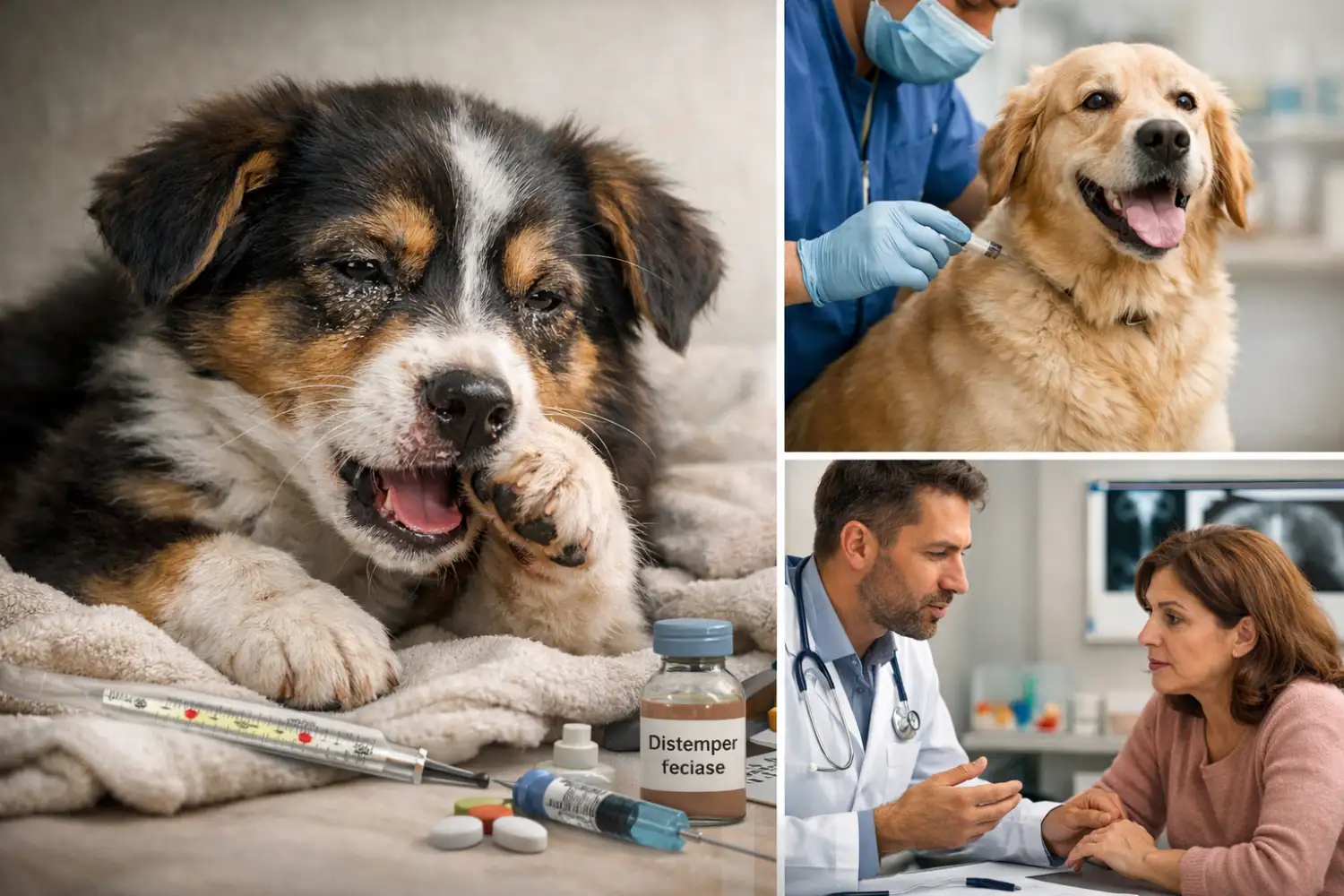 Maladie de Carré chez le chien : symptômes, vaccination et pronostic