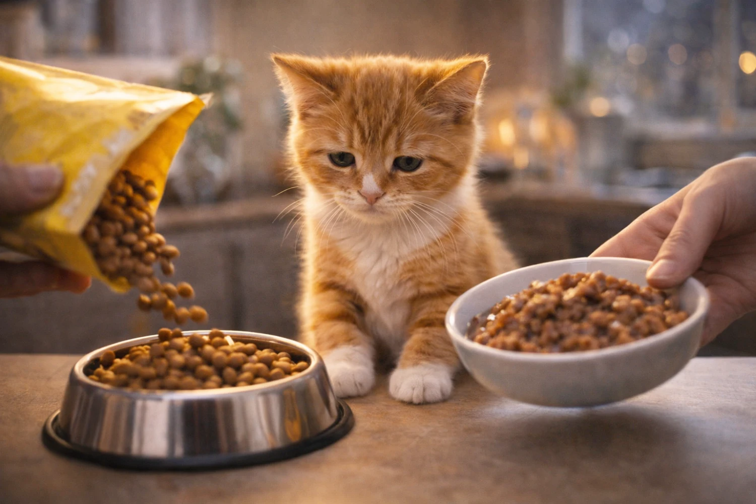 Chaton qui refuse de manger : ces 4 erreurs que les parents font sans le savoir