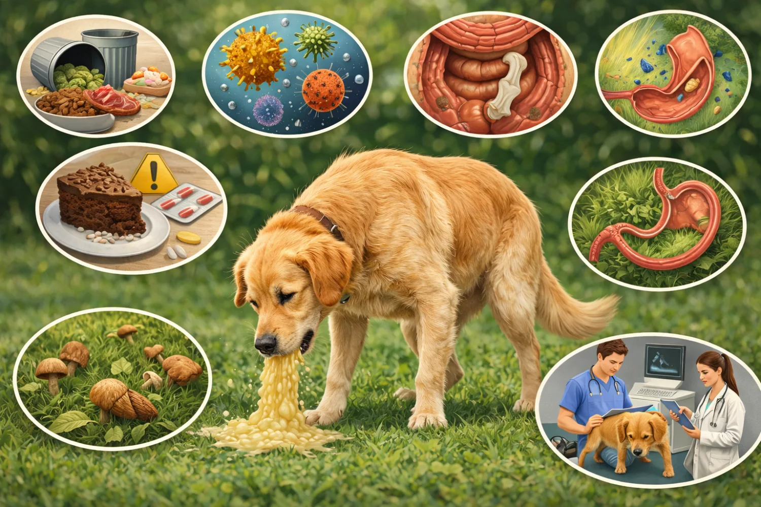 Pourquoi mon chien vomit ? 8 causes possibles à identifier