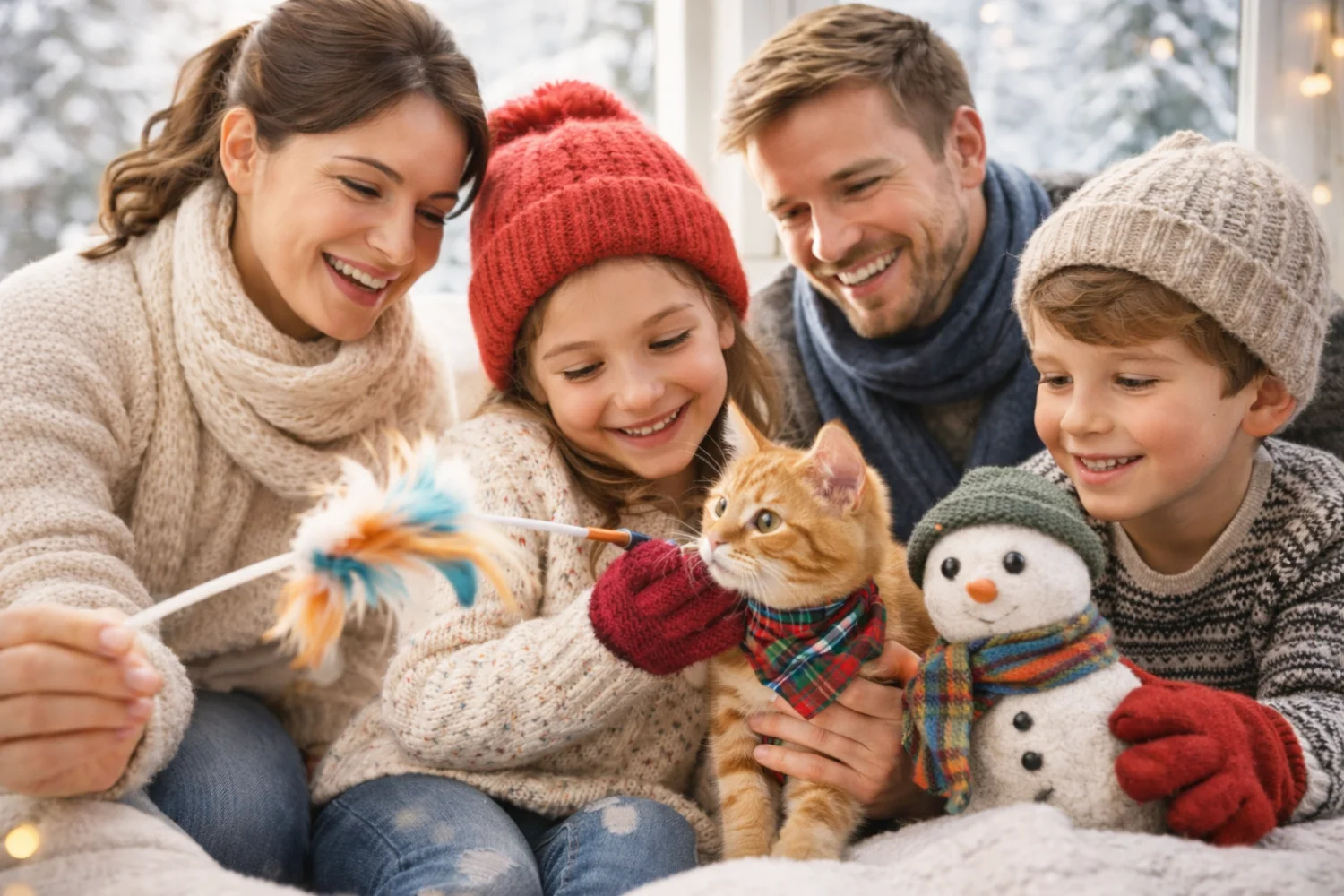 7 activités à faire en famille avec votre chaton cet hiver