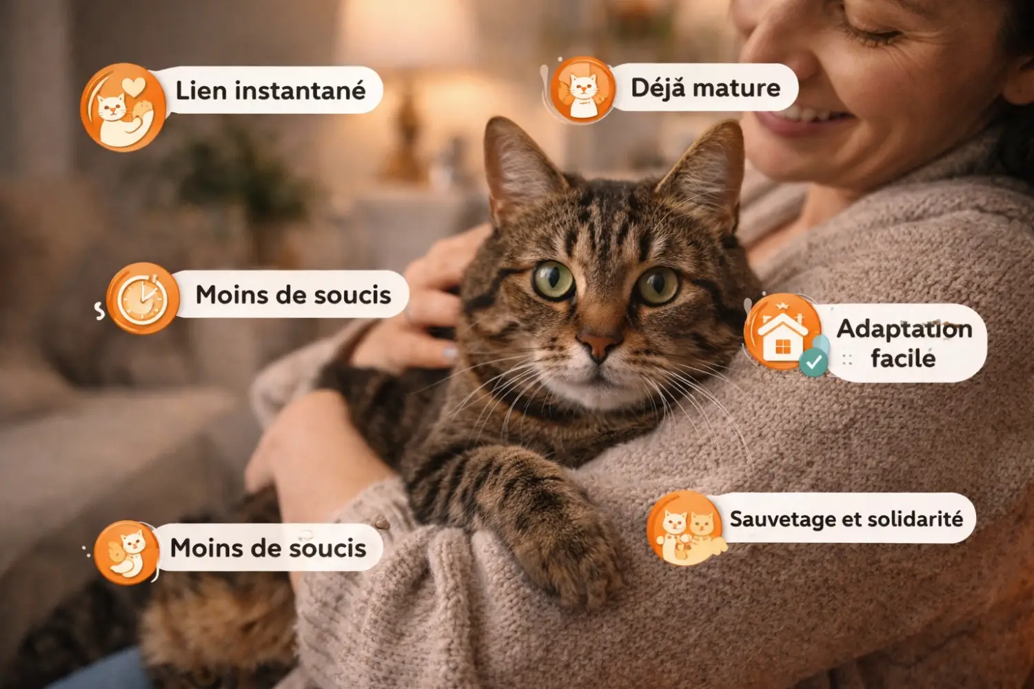 Pourquoi adopter un chat adulte