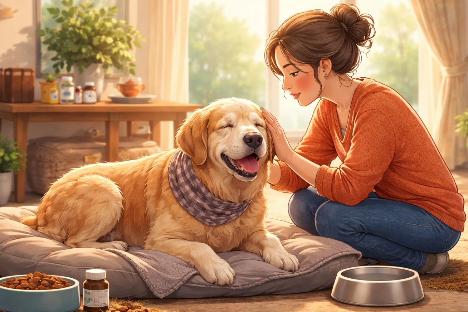 Prendre soin d'un vieux chien : adapter sa routine au quotidien