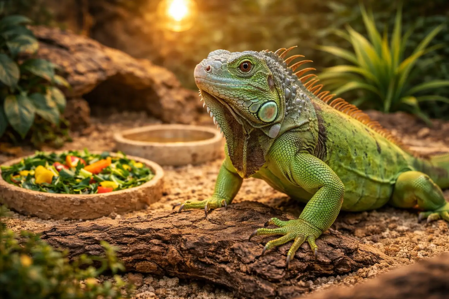 Adopter un iguane vert (Iguana iguana) : tout ce qu’il faut savoir sur son terrarium, son alimentation et ses besoins