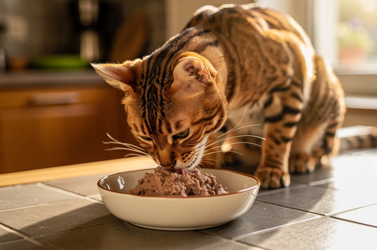 Alimentation du Bengal : besoins spécifiques — animal de compagnie photo lifestyle authentique