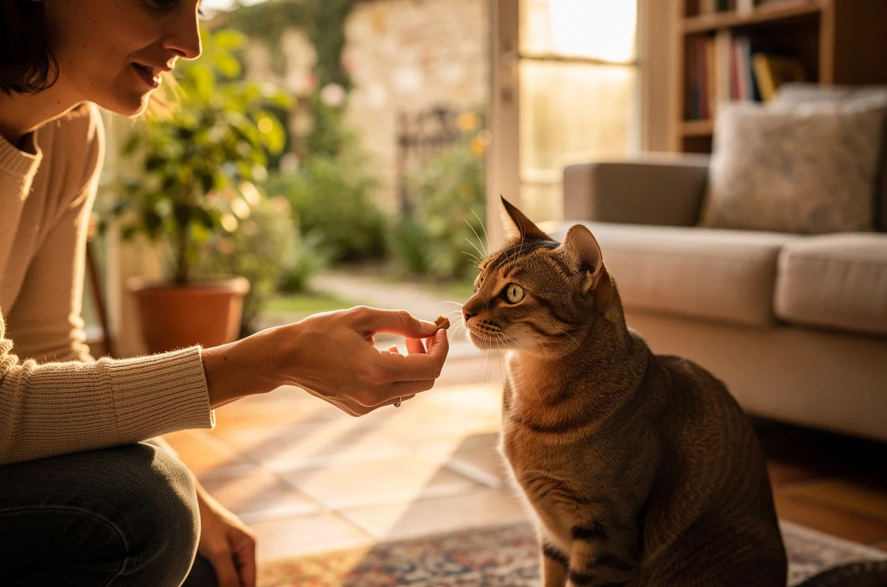 Chat qui mord sans prévenir : — chat photo lifestyle authentique