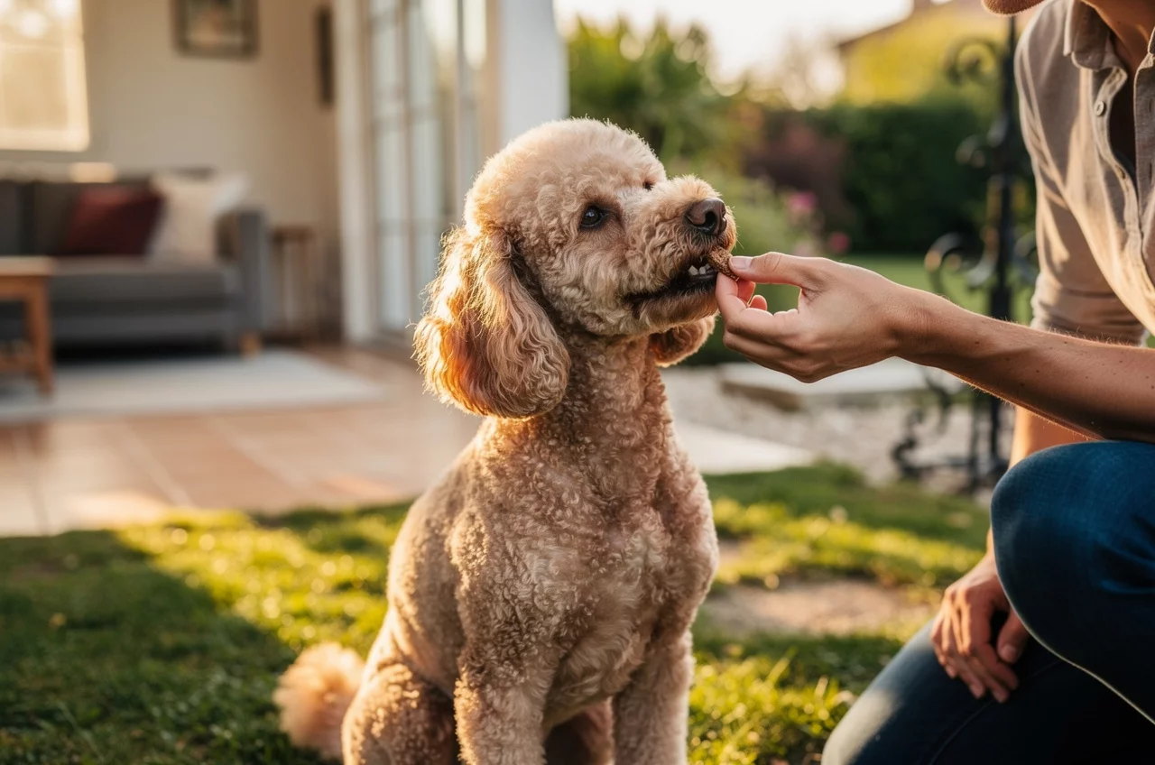Éducation du Caniche : les 3 — animal de compagnie photo lifestyle authentique