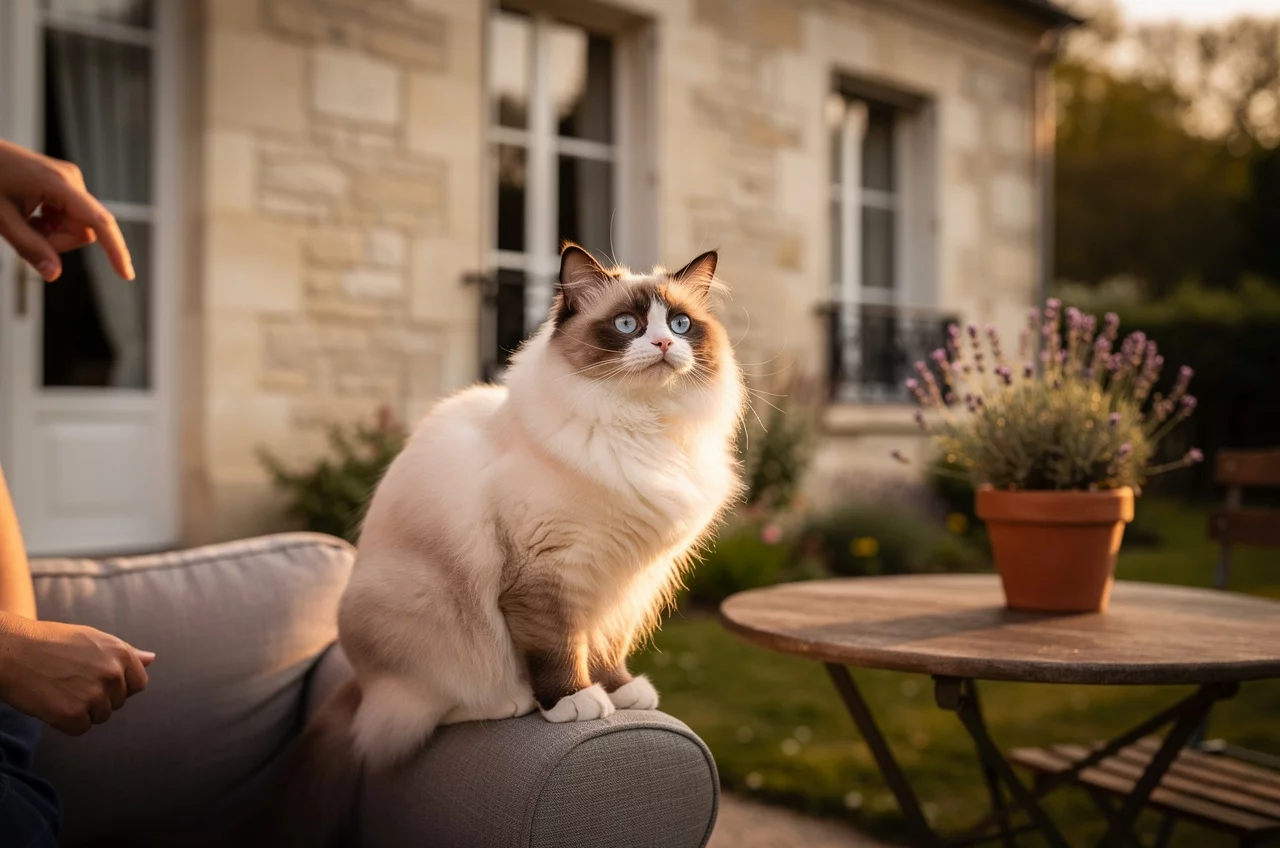 Le Ragdoll est-il fait pour un — animal de compagnie photo lifestyle authentique