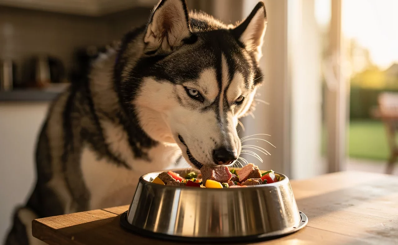 Alimentation du Husky Sibérien : besoins — animal de compagnie photo lifestyle authentique