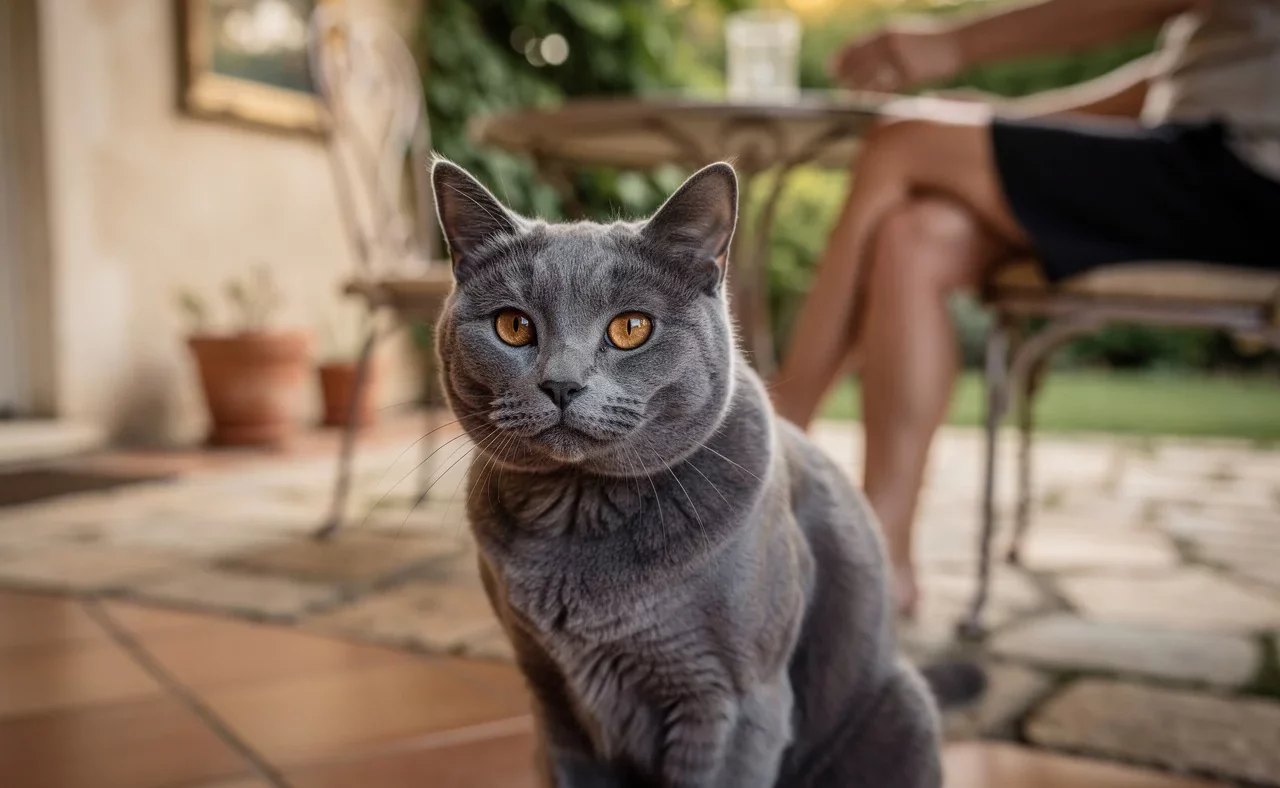 Le Chartreux : caractère, entretien et — animal de compagnie photo lifestyle authentique