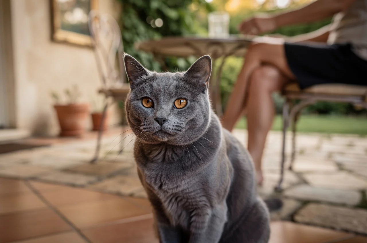 Le Chartreux : caractère, entretien et — animal de compagnie photo lifestyle authentique