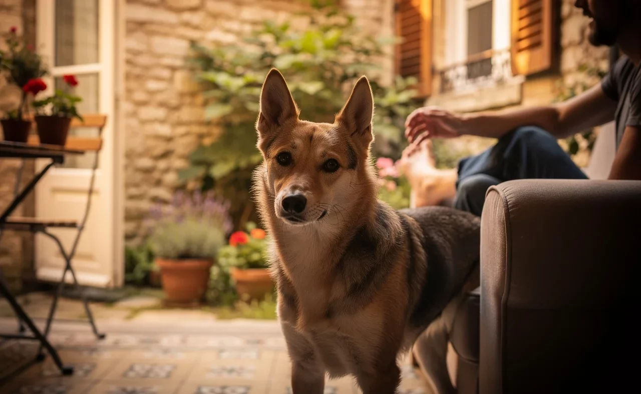 Colley Smooth — animal de compagnie photo lifestyle authentique