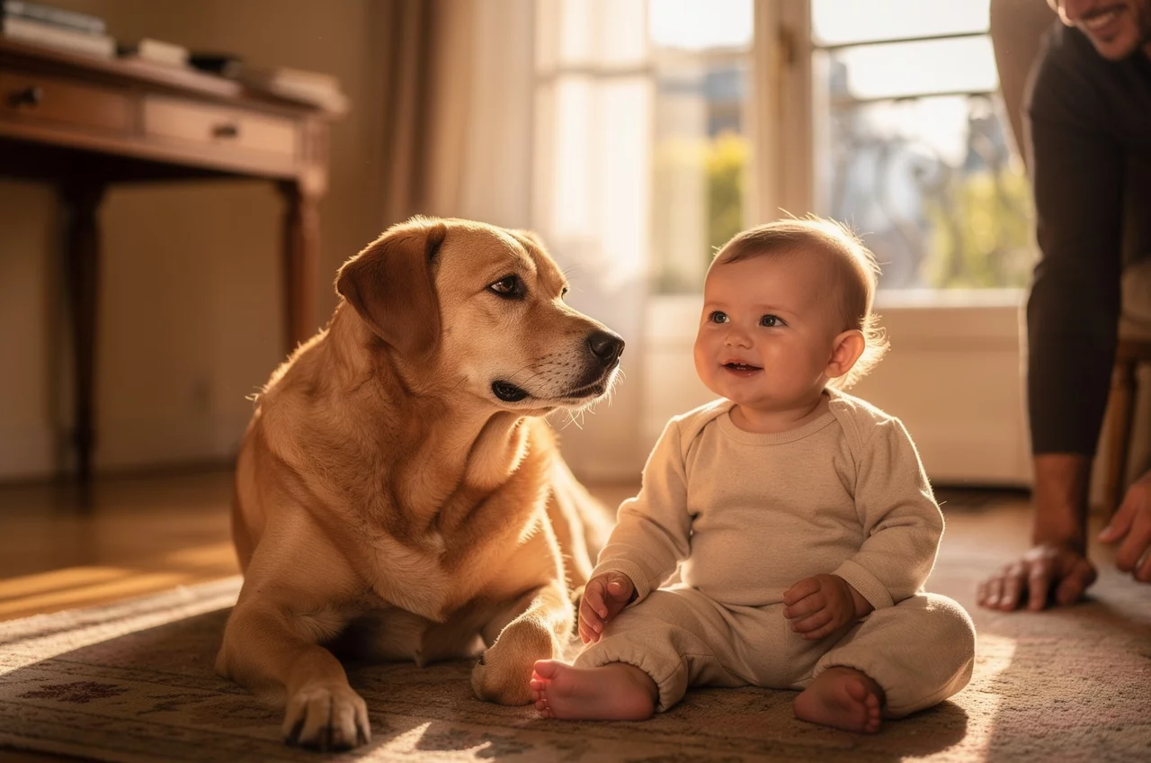 Le Dalmatien avec des enfants : — animal de compagnie photo lifestyle authentique