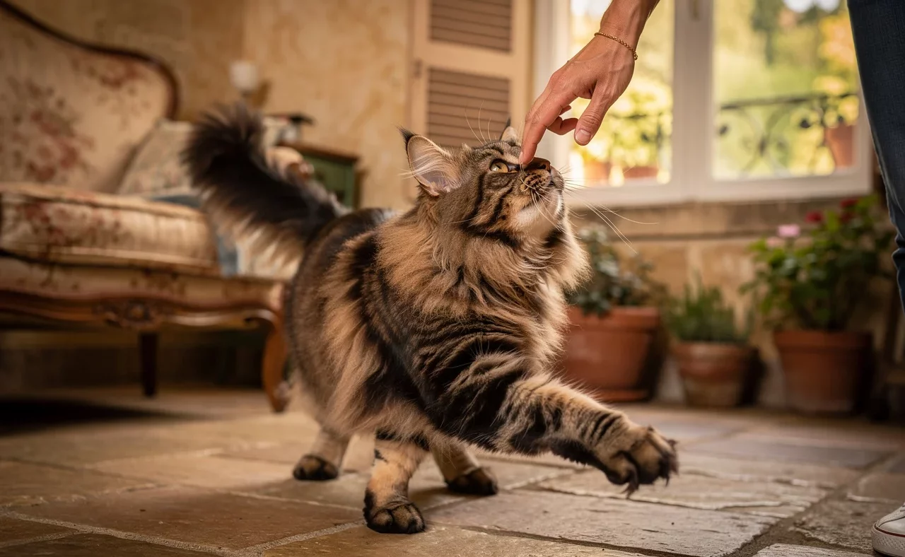 Maine Coon — animal de compagnie photo lifestyle authentique