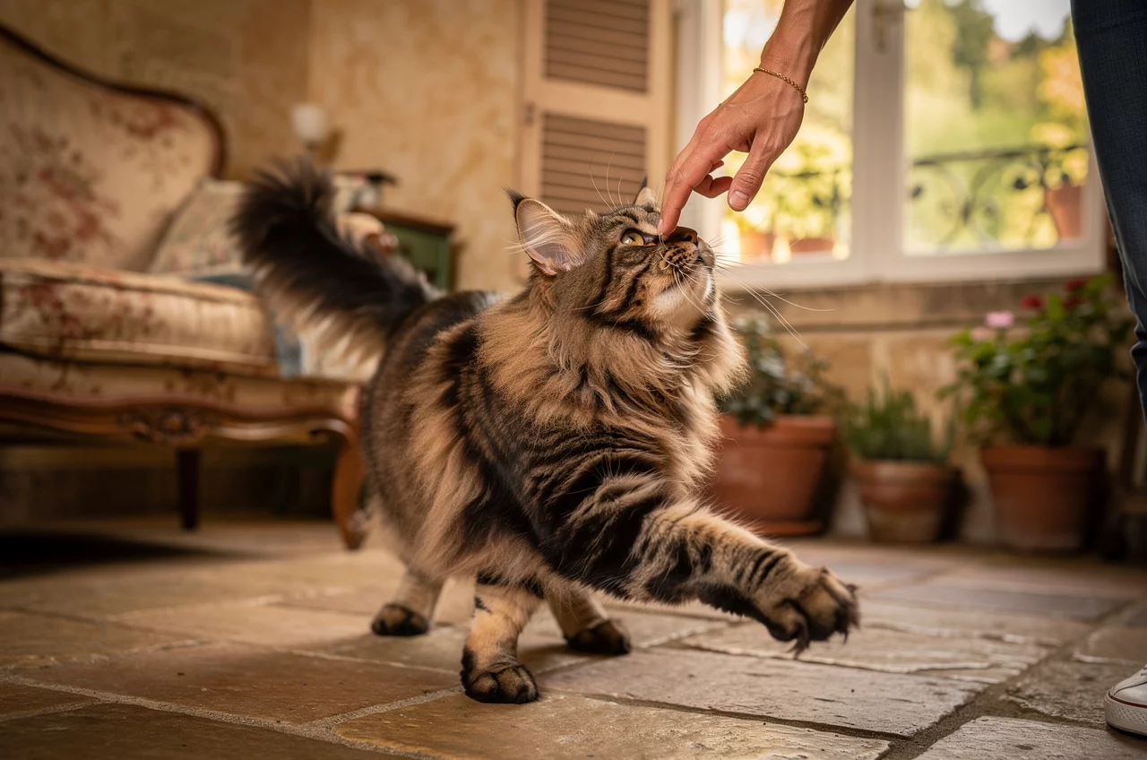 Maine Coon — animal de compagnie photo lifestyle authentique