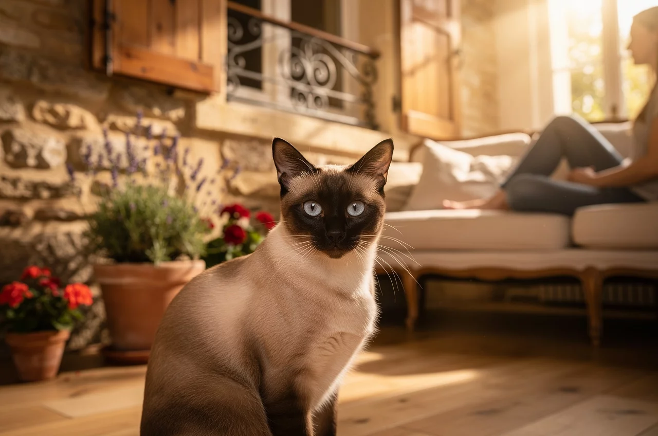 Adopter un Siamois : pour futurs — animal de compagnie photo lifestyle authentique