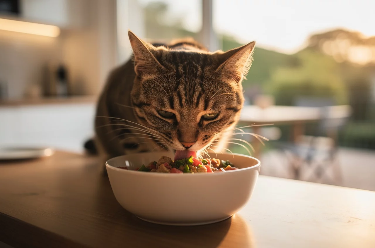 Alimentation du Sacré de Birmanie : — animal de compagnie photo lifestyle authentique