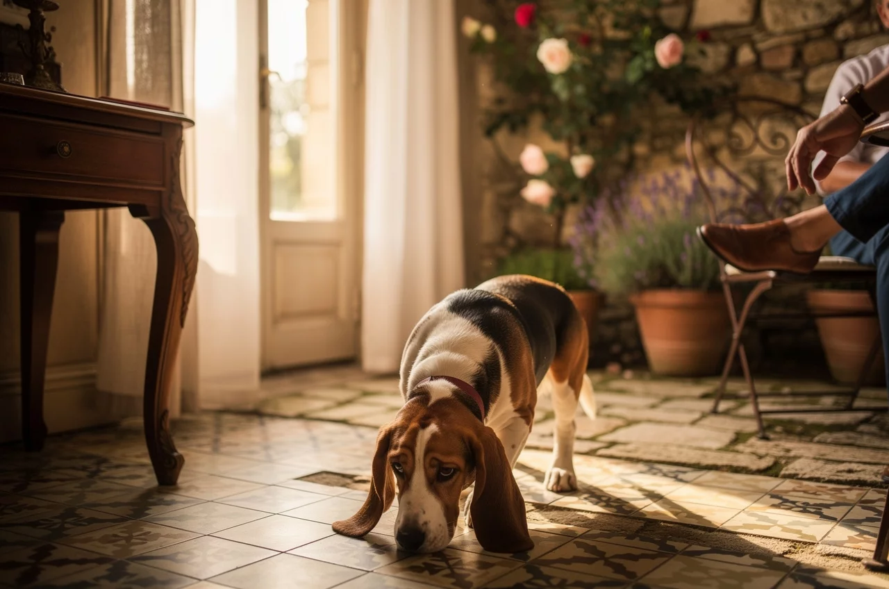 Le Basset Hound en appartement : — animal de compagnie photo lifestyle authentique