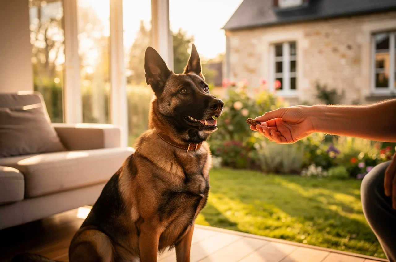 Éducation du Malinois : les 3 — animal de compagnie photo lifestyle authentique