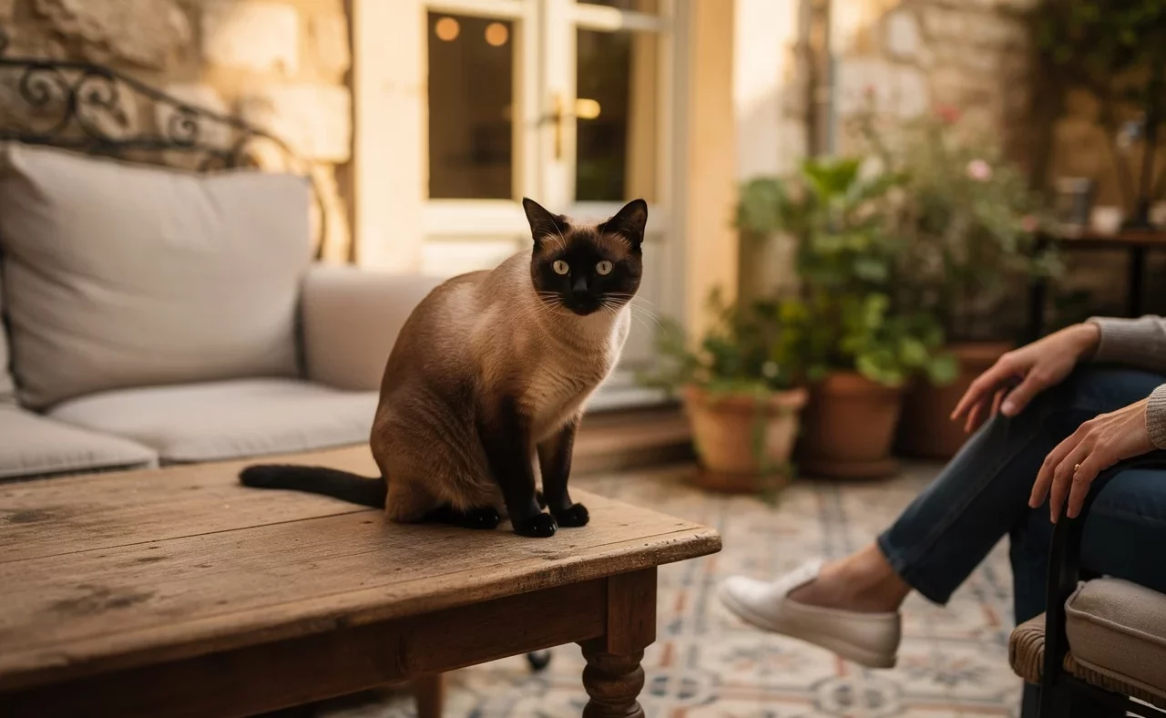 Le Siamois est-il fait pour un — animal de compagnie photo lifestyle authentique