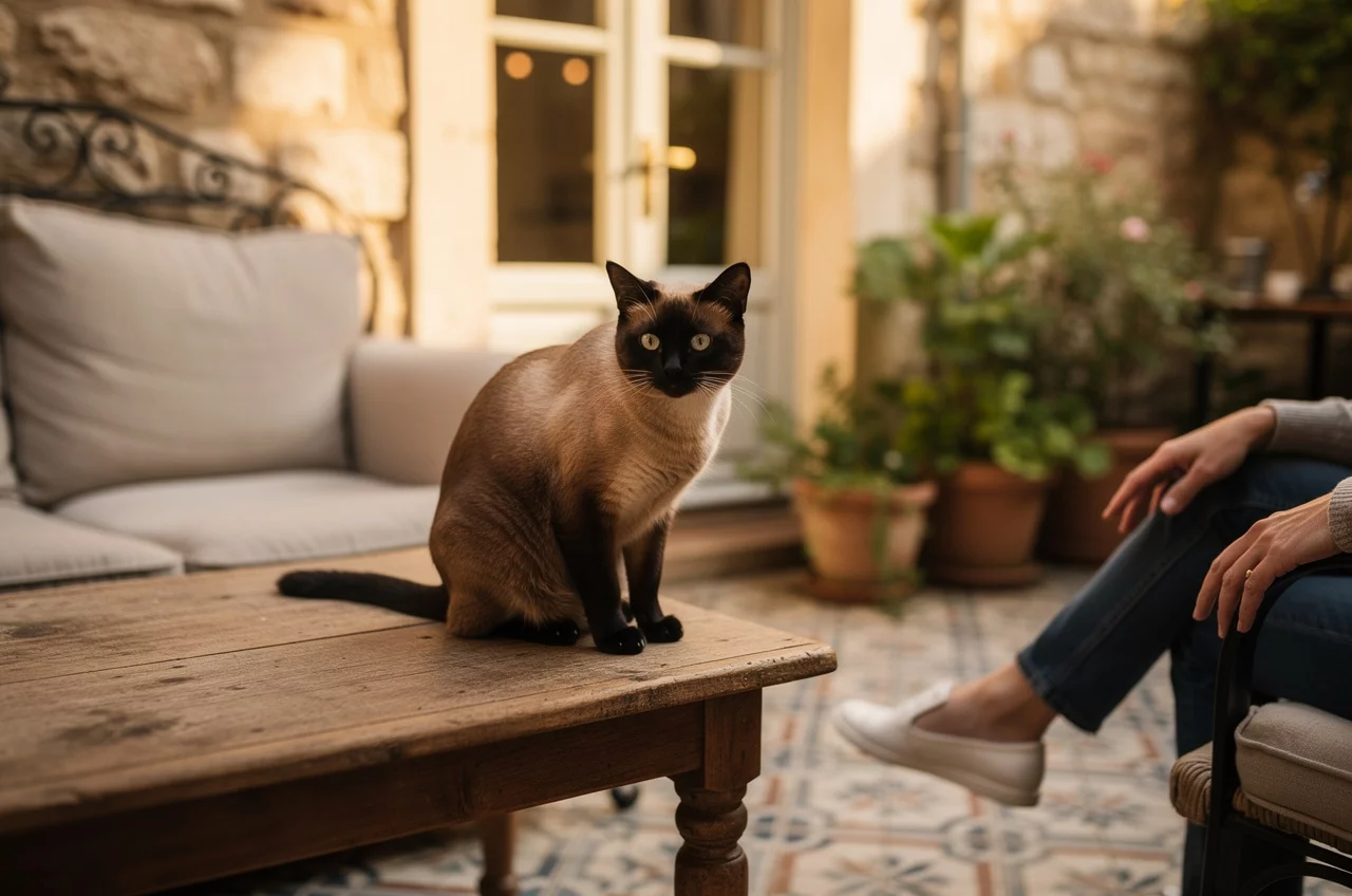 Le Siamois est-il fait pour un — animal de compagnie photo lifestyle authentique
